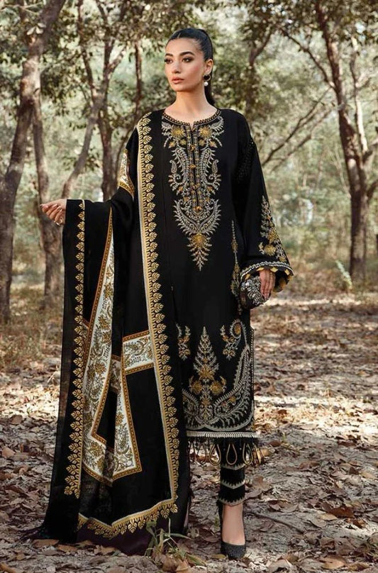 Embroidered Dhanak Unstitched 3PC Set | FS3027 - Bint Ayesha