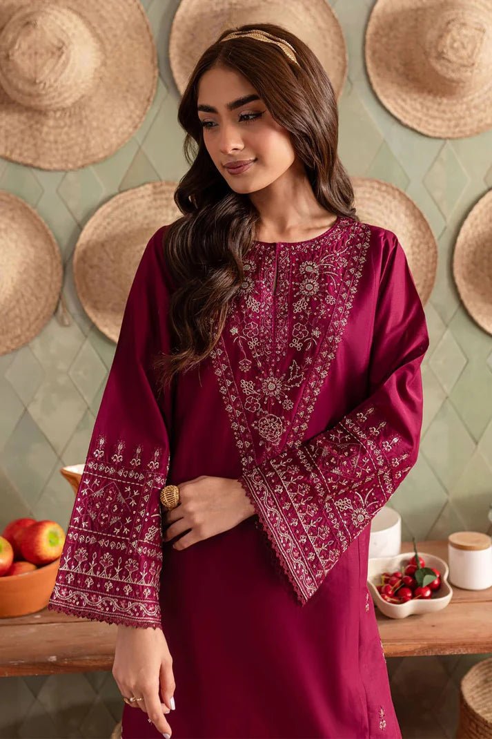 Embroidered Dhanak Unstitched 2PC Set | FS3057 - Bint Ayesha