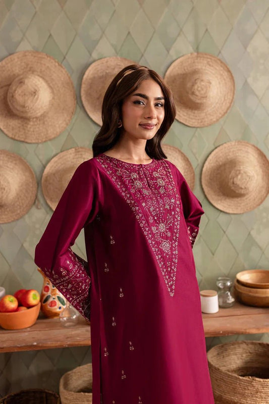 Embroidered Dhanak Unstitched 2PC Set | FS3057 - Bint Ayesha