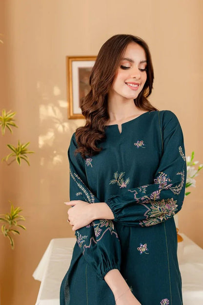 Embroidered Dhanak Unstitched 2PC Set | SC1022 - Bint Ayesha