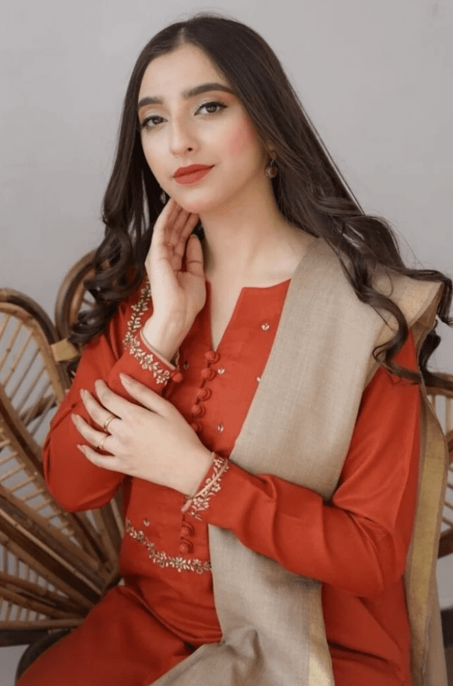 Embroidered Dhanak Unstitched 3PC Set | FS3018 - Bint Ayesha