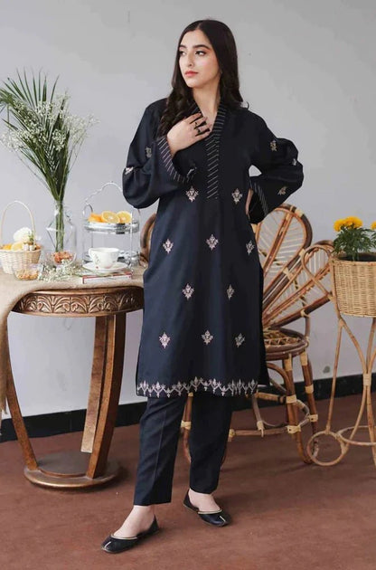 Embroidered Dhanak Unstitched 3PC Set | FS3022 - Bint Ayesha