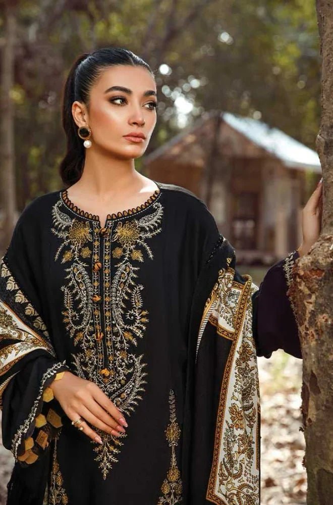 Embroidered Dhanak Unstitched 3PC Set | FS3024 - Bint Ayesha