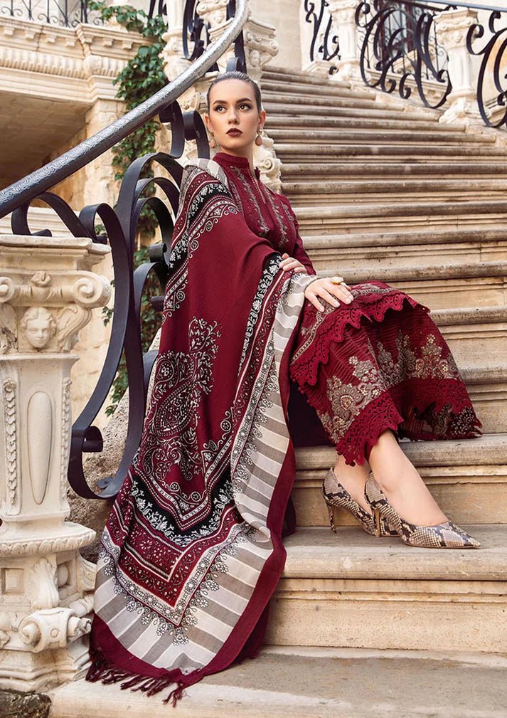 Embroidered Dhanak Unstitched 3PC Set | FS3025 - Bint Ayesha