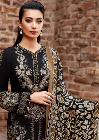 Embroidered Dhanak Unstitched 3PC Set | FS3027 - Bint Ayesha