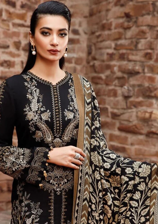 Embroidered Dhanak Unstitched 3PC Set | FS3027 - Bint Ayesha