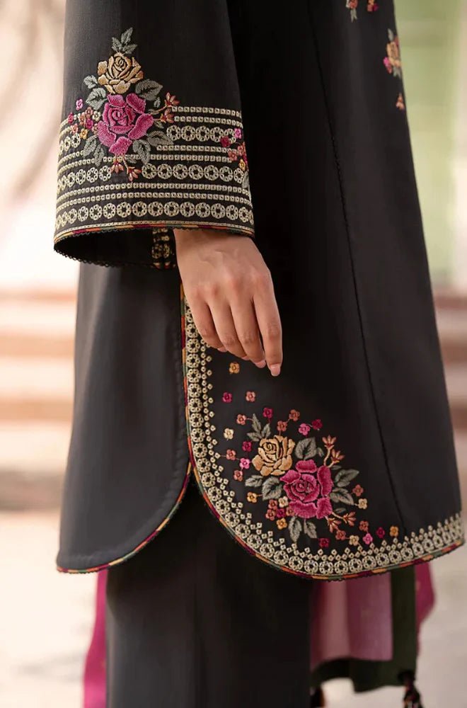 Embroidered Dhanak Unstitched 3PC Set | FS3031 - Bint Ayesha