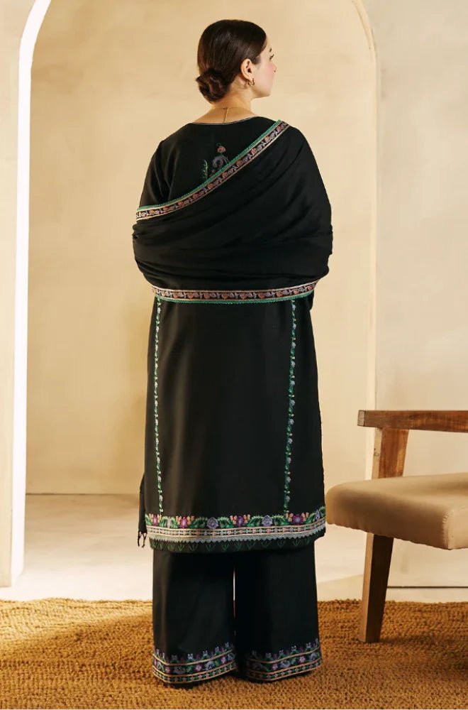 Embroidered Dhanak Unstitched 3PC Set | FS3036 - Bint Ayesha