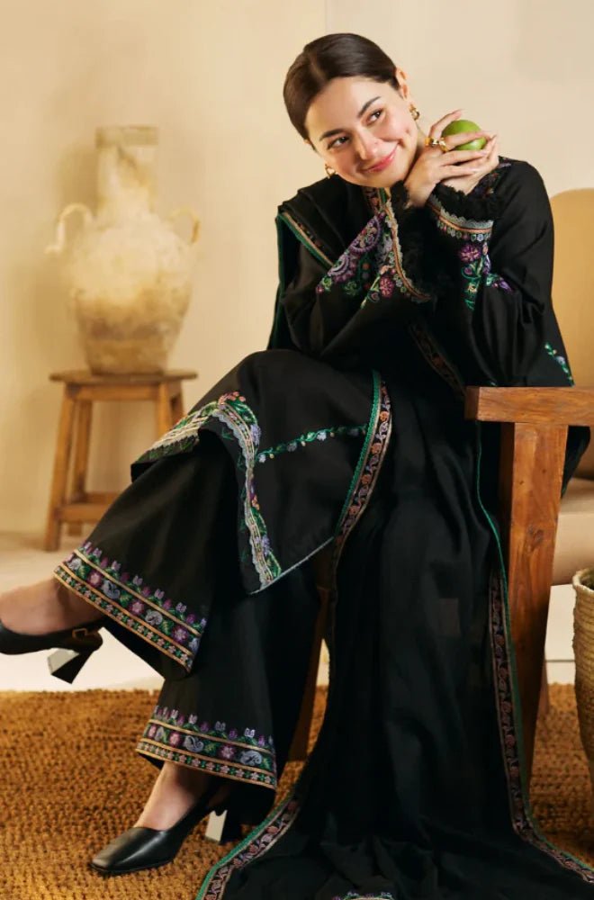 Embroidered Dhanak Unstitched 3PC Set | FS3036 - Bint Ayesha