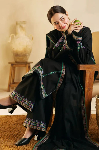 Embroidered Dhanak Unstitched 3PC Set | FS3036 - Bint Ayesha