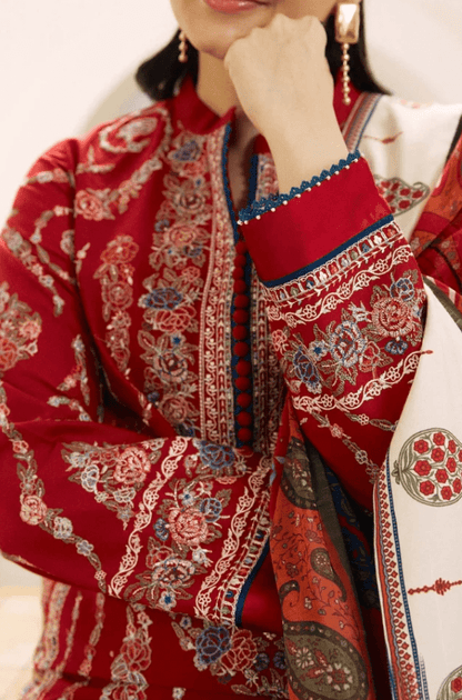 Embroidered Dhanak Unstitched 3PC Set | FS3045 - Bint Ayesha