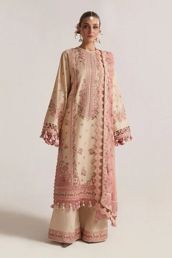 Embroidered Dhanak Unstitched 3PC Set | FS3052 - Bint Ayesha