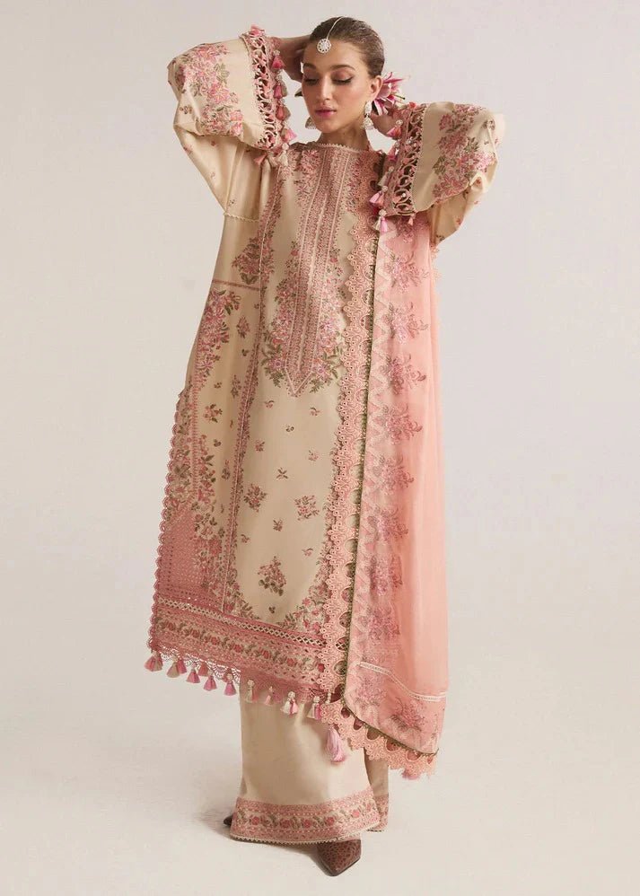 Embroidered Dhanak Unstitched 3PC Set | FS3052 - Bint Ayesha