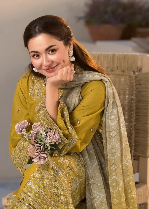 Embroidered Dhanak Unstitched 3PC Set | FS3069 - Bint Ayesha