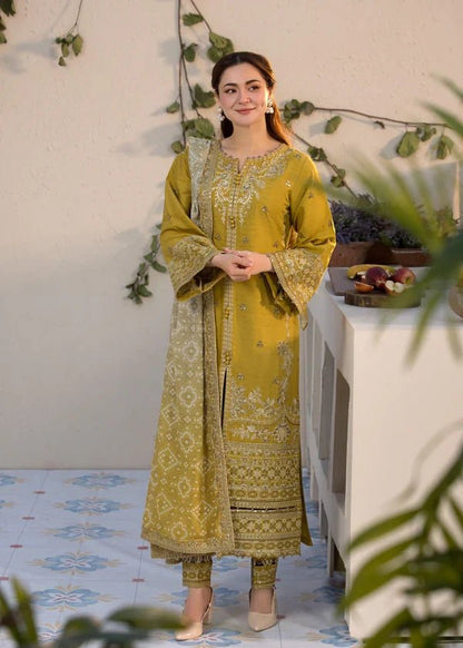 Embroidered Dhanak Unstitched 3PC Set | FS3069 - Bint Ayesha