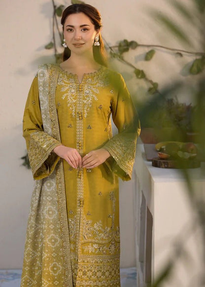 Embroidered Dhanak Unstitched 3PC Set | FS3069 - Bint Ayesha