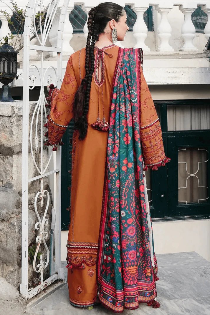 Embroidered Dhanak Unstitched 3PC Set | FS3073 - Bint Ayesha