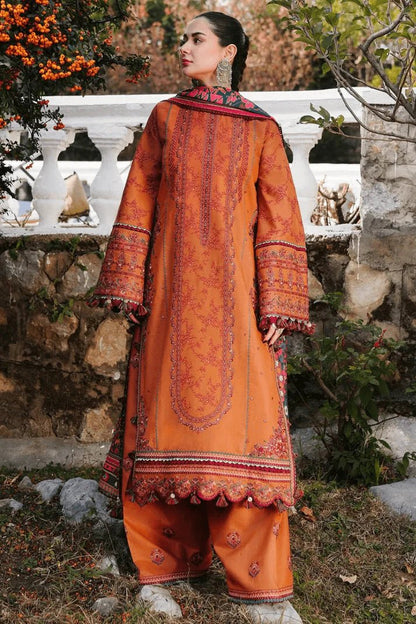 Embroidered Dhanak Unstitched 3PC Set | FS3073 - Bint Ayesha