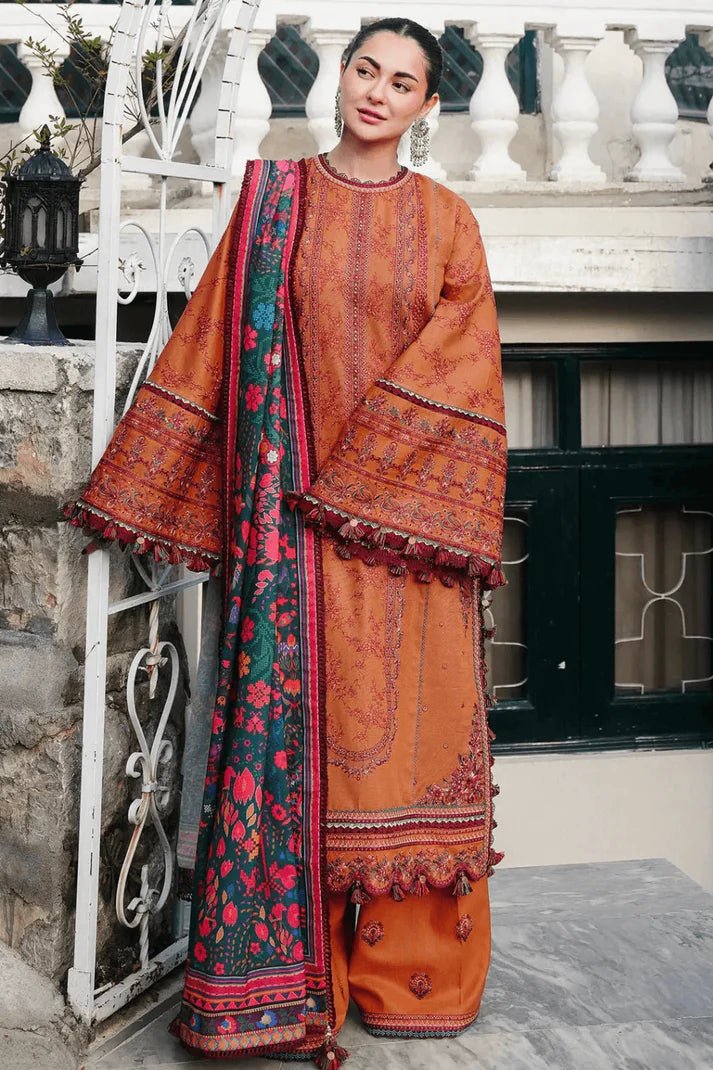 Embroidered Dhanak Unstitched 3PC Set | FS3073 - Bint Ayesha