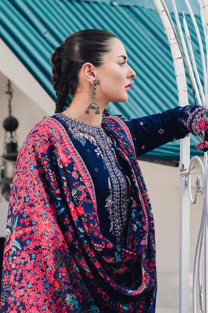 Embroidered Dhanak Unstitched 3PC Set | FS3074 - Bint Ayesha