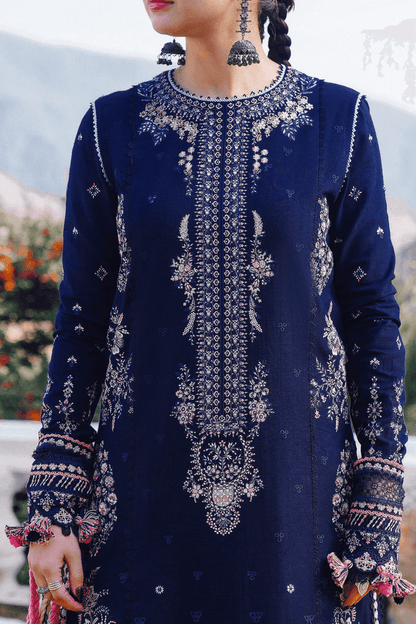 Embroidered Dhanak Unstitched 3PC Set | FS3074 - Bint Ayesha