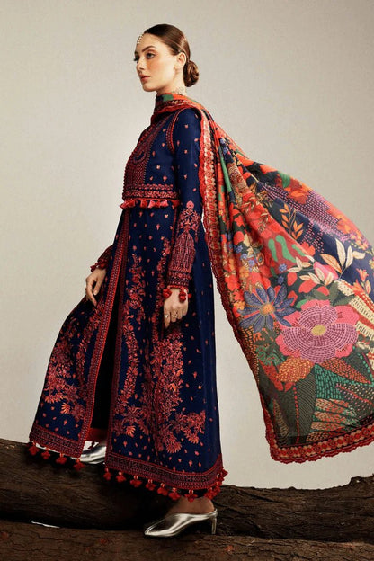 Embroidered Dhanak Unstitched 3PC Set | FS3075 - Bint Ayesha