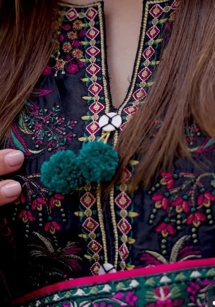 Embroidered Dhanak Unstitched 3PC Set | FS3095 - Bint Ayesha