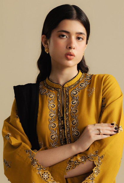 Embroidered Dhanak Unstitched 3PC Set | FS3099 - Bint Ayesha