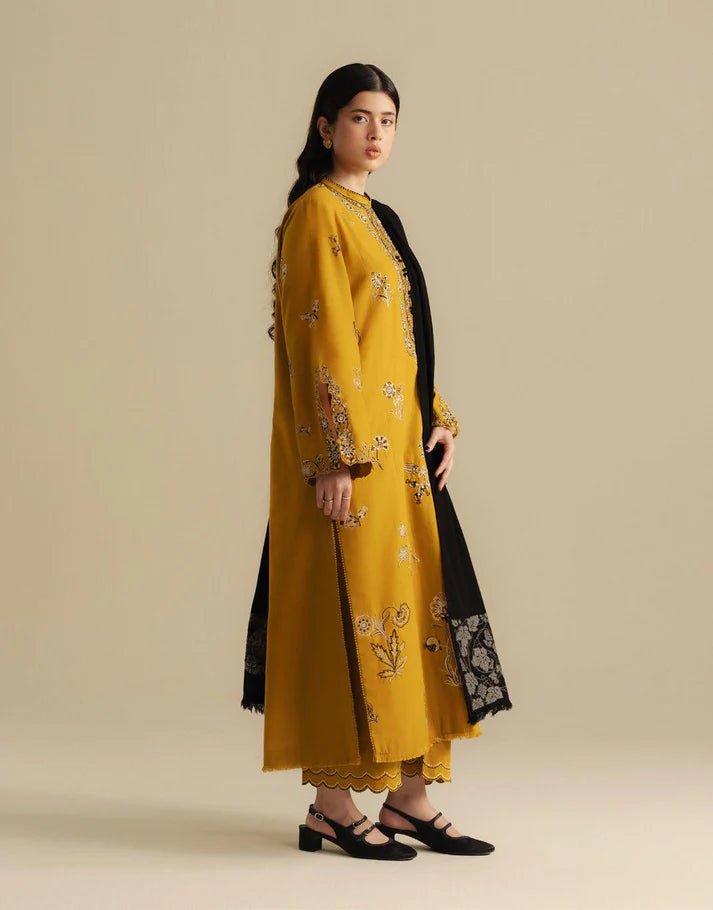 Embroidered Dhanak Unstitched 3PC Set | FS3099 - Bint Ayesha