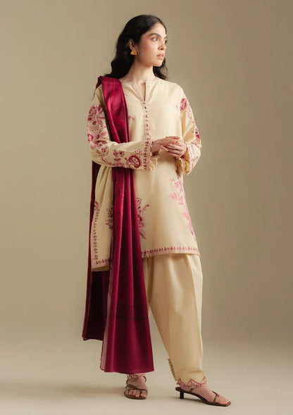 Embroidered Dhanak Unstitched 3PC Set | FS3110 - Bint Ayesha
