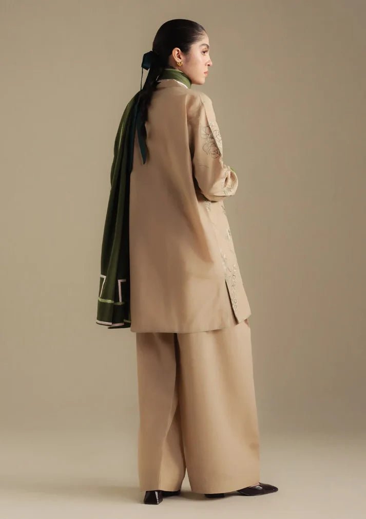 Embroidered Dhanak Unstitched 3PC Set | FS3112 - Bint Ayesha