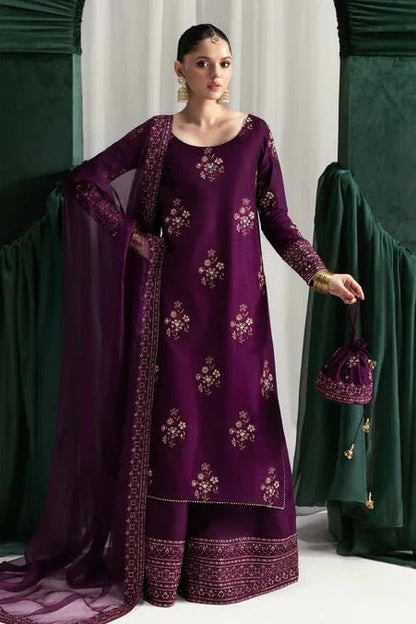 Embroidered Dhanak Unstitched 3PC Set | FS3130 - Bint Ayesha