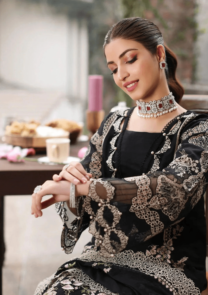 Embroidered Dhanak Unstitched 3PC Set | FS3132 - Bint Ayesha