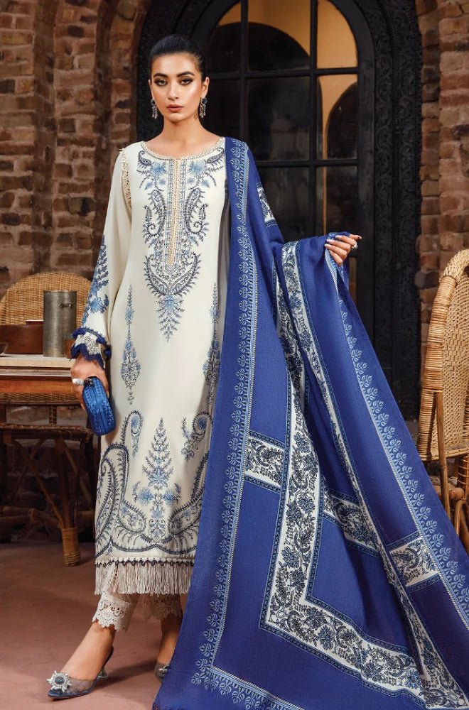 Embroidered Dhanak Unstitched 3PC Set | RJ6064 - Bint Ayesha