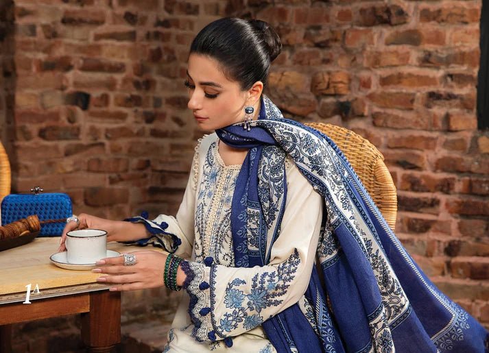 Embroidered Dhanak Unstitched 3PC Set | RJ6064 - Bint Ayesha