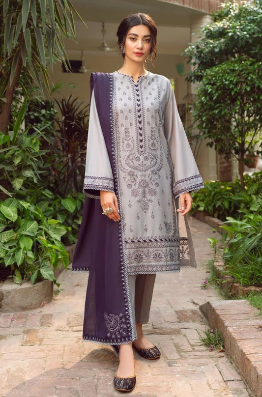 Embroidered Lawn Unstitched 3PC Set | RF0720 - Bint Ayesha