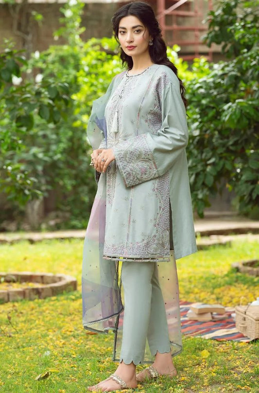 Embroidered Lawn Unstitched 3PC Set | RF0722 - Bint Ayesha