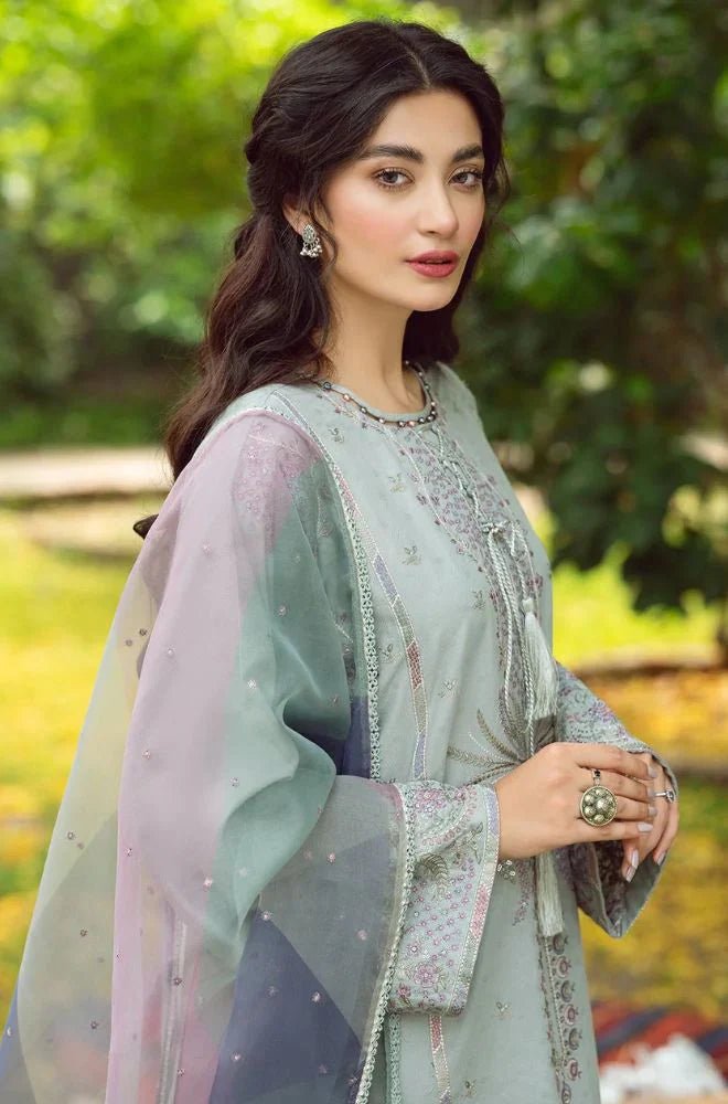Embroidered Lawn Unstitched 3PC Set | RF0722 - Bint Ayesha